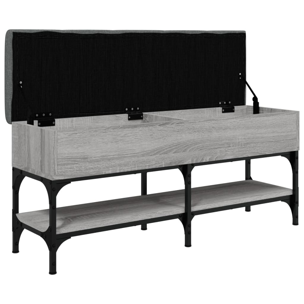 Shoe Bench Grey Sonoma 102x32x45 cm Wood Material