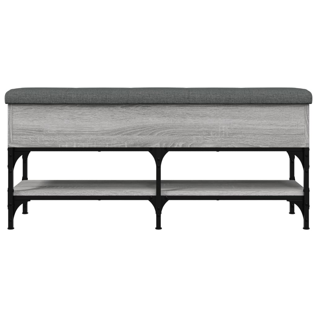 Shoe Bench Grey Sonoma 102x32x45 cm Wood Material