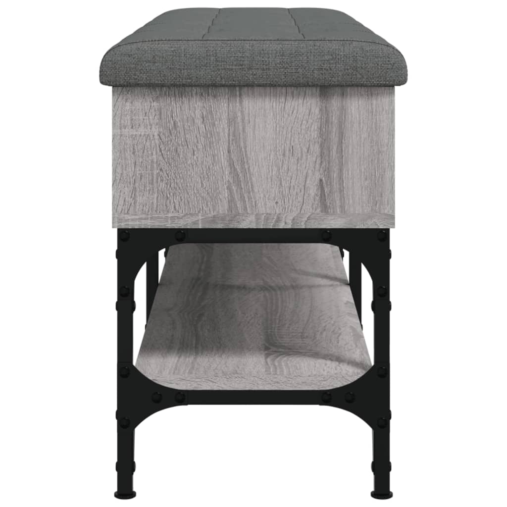 Shoe Bench Grey Sonoma 102x32x45 cm Wood Material
