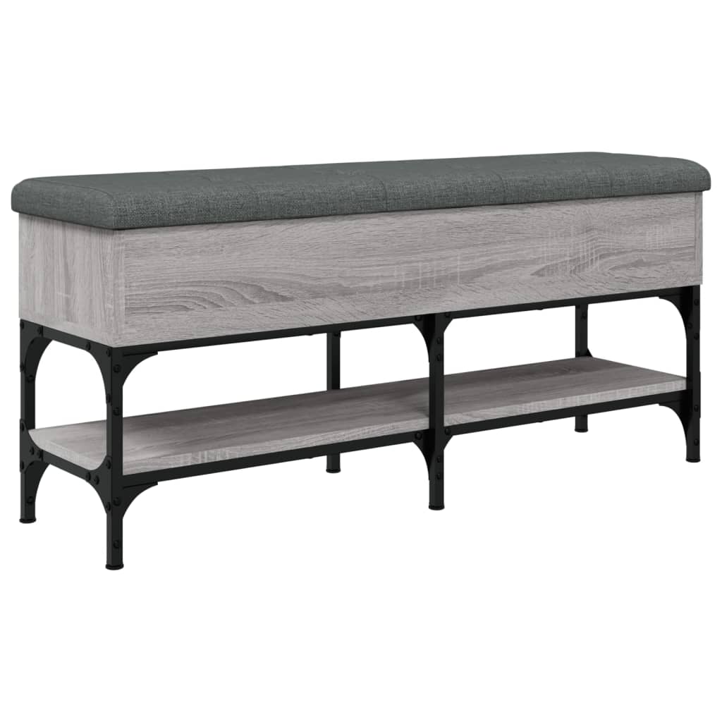 Shoe Bench Grey Sonoma 102x32x45 cm Wood Material
