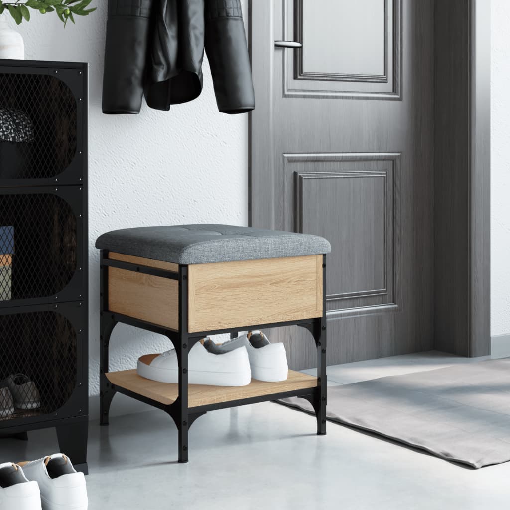 Shoe bench Sonoma oak 42x42x45 cm wood material