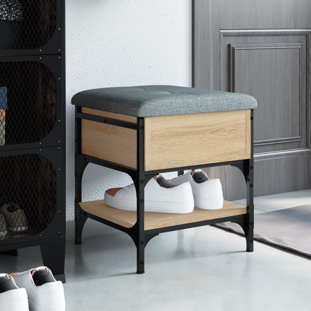Shoe bench Sonoma oak 42x42x45 cm wood material