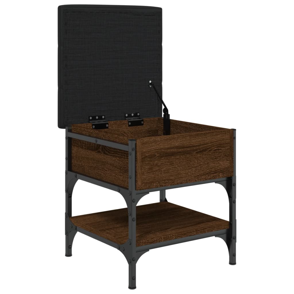 Shoe bench brown oak look 42x42x45 cm wood material