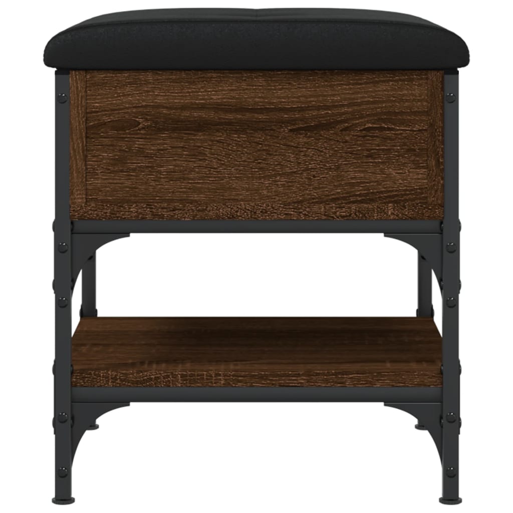 Shoe bench brown oak look 42x42x45 cm wood material