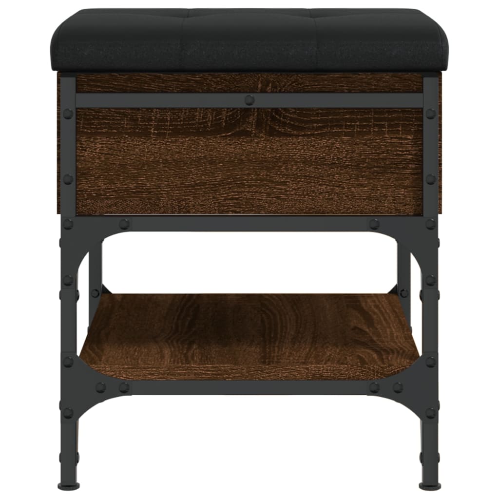 Shoe bench brown oak look 42x42x45 cm wood material