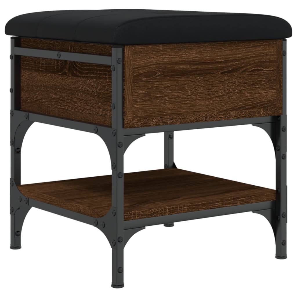 Shoe bench brown oak look 42x42x45 cm wood material