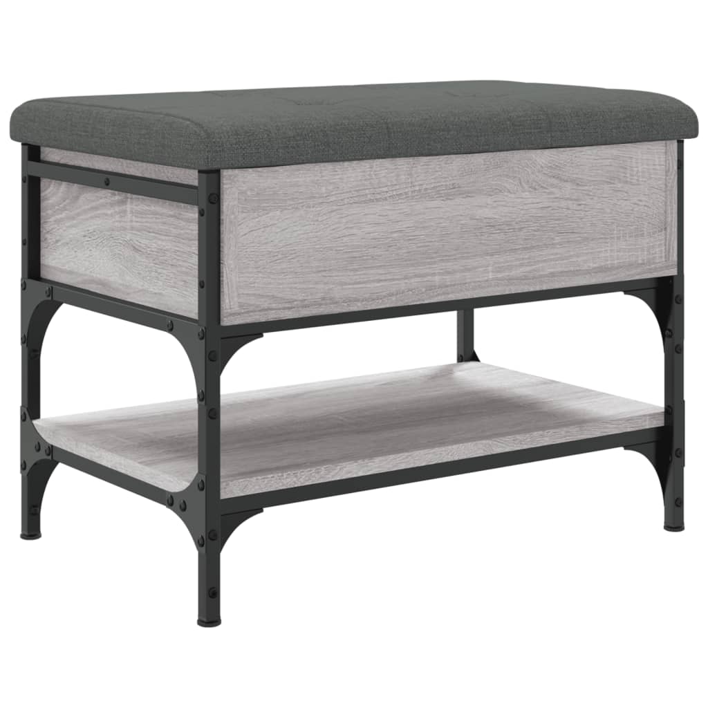 Shoe Bench Grey Sonoma 62x42x45 cm Wood Material