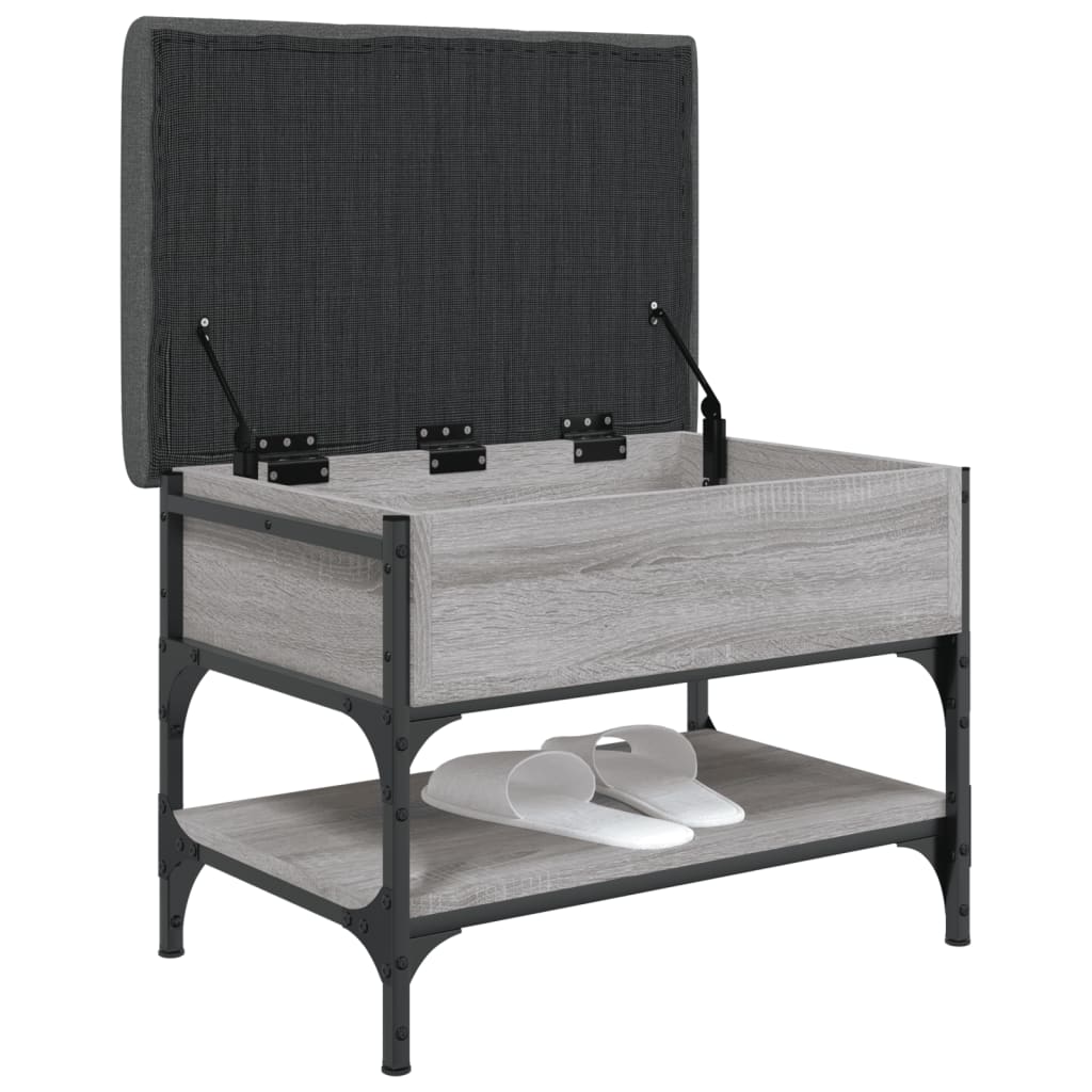 Shoe Bench Grey Sonoma 62x42x45 cm Wood Material