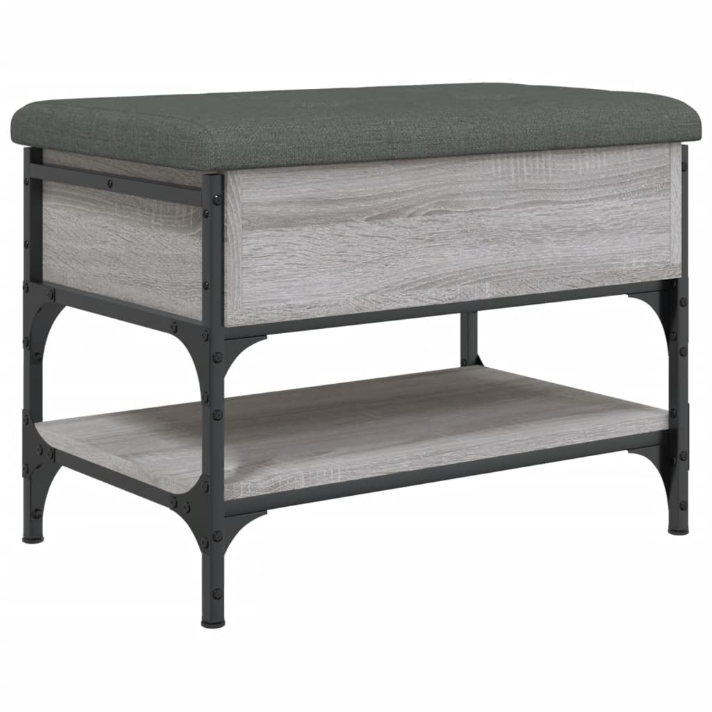 Shoe Bench Grey Sonoma 62x42x45 cm Wood Material