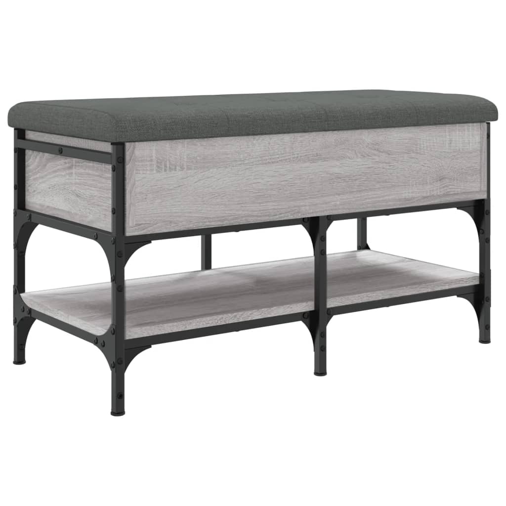 Shoe Bench Grey Sonoma 82x42x45 cm Wood Material