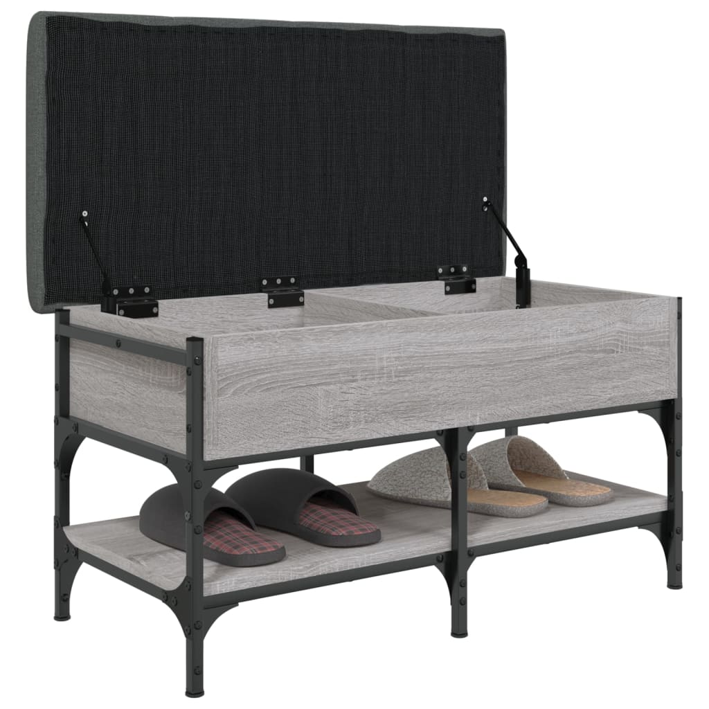 Shoe Bench Grey Sonoma 82x42x45 cm Wood Material