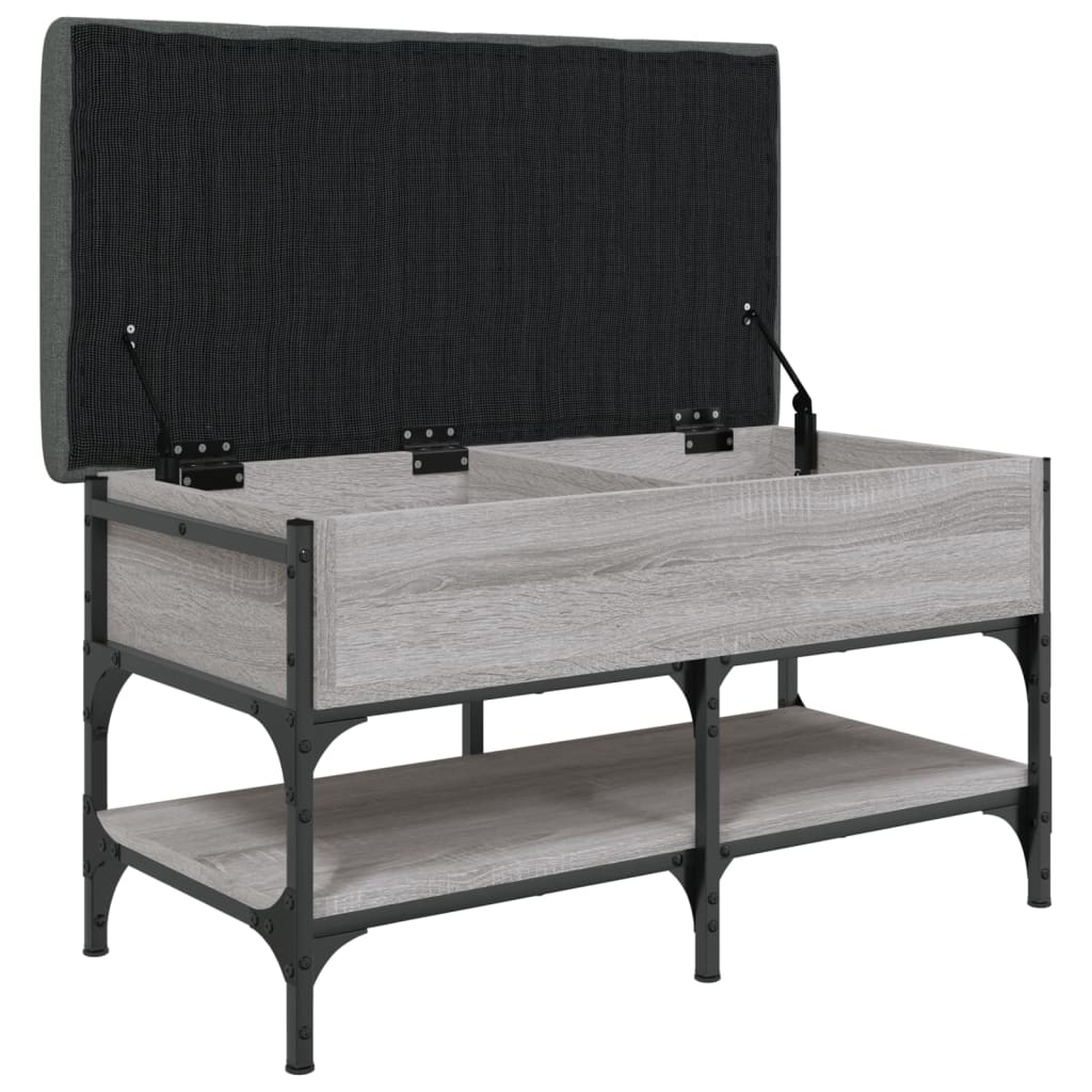 Shoe Bench Grey Sonoma 82x42x45 cm Wood Material
