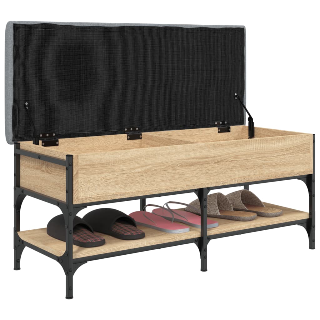 Shoe bench Sonoma oak 102x42x45 cm wood material