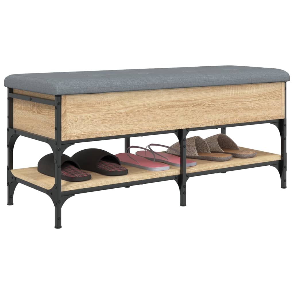 Shoe bench Sonoma oak 102x42x45 cm wood material