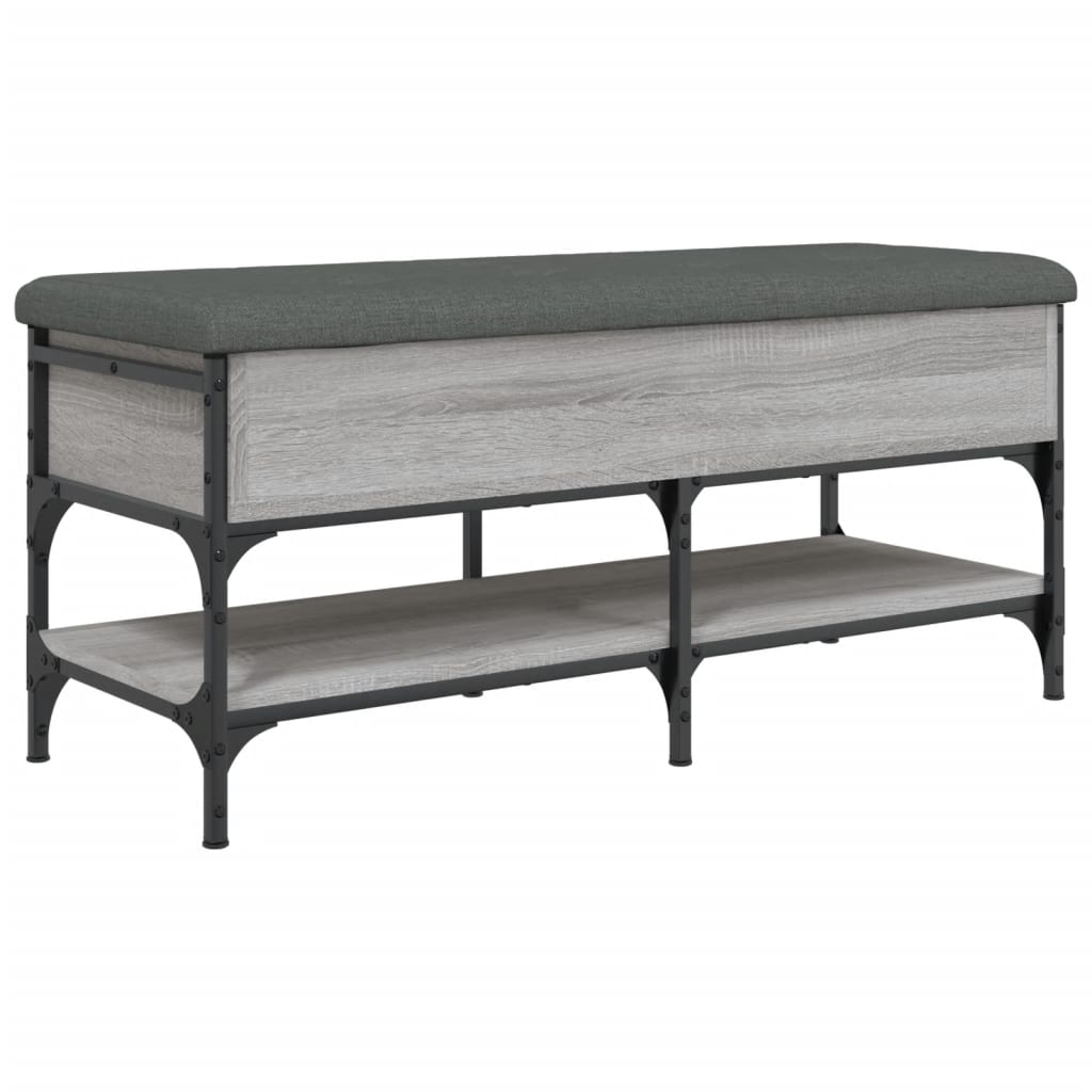 Shoe Bench Grey Sonoma 102x42x45 cm Wood Material