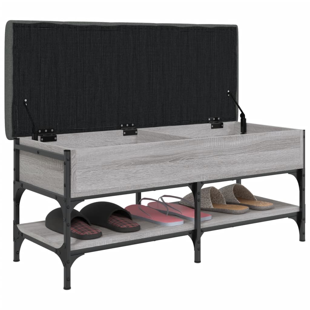 Shoe Bench Grey Sonoma 102x42x45 cm Wood Material