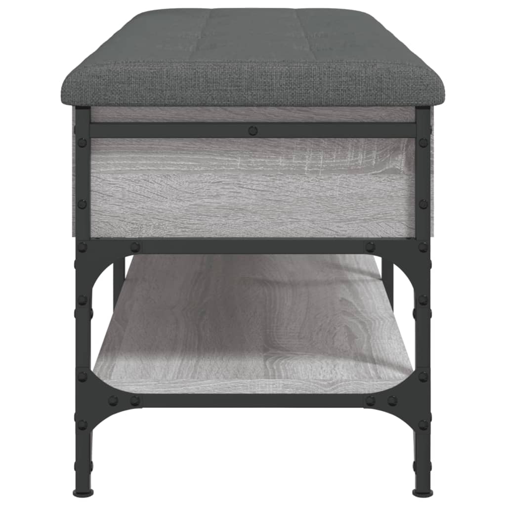 Shoe Bench Grey Sonoma 102x42x45 cm Wood Material