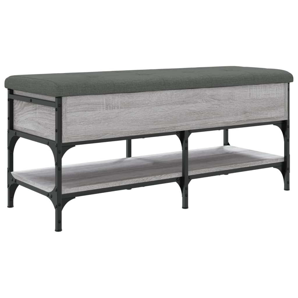 Shoe Bench Grey Sonoma 102x42x45 cm Wood Material