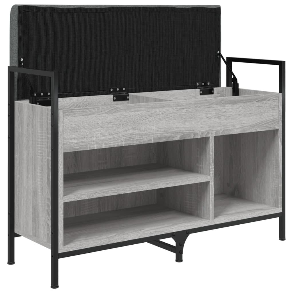 Shoe Bench Grey Sonoma 85.5x32x57.5 cm Wood Material