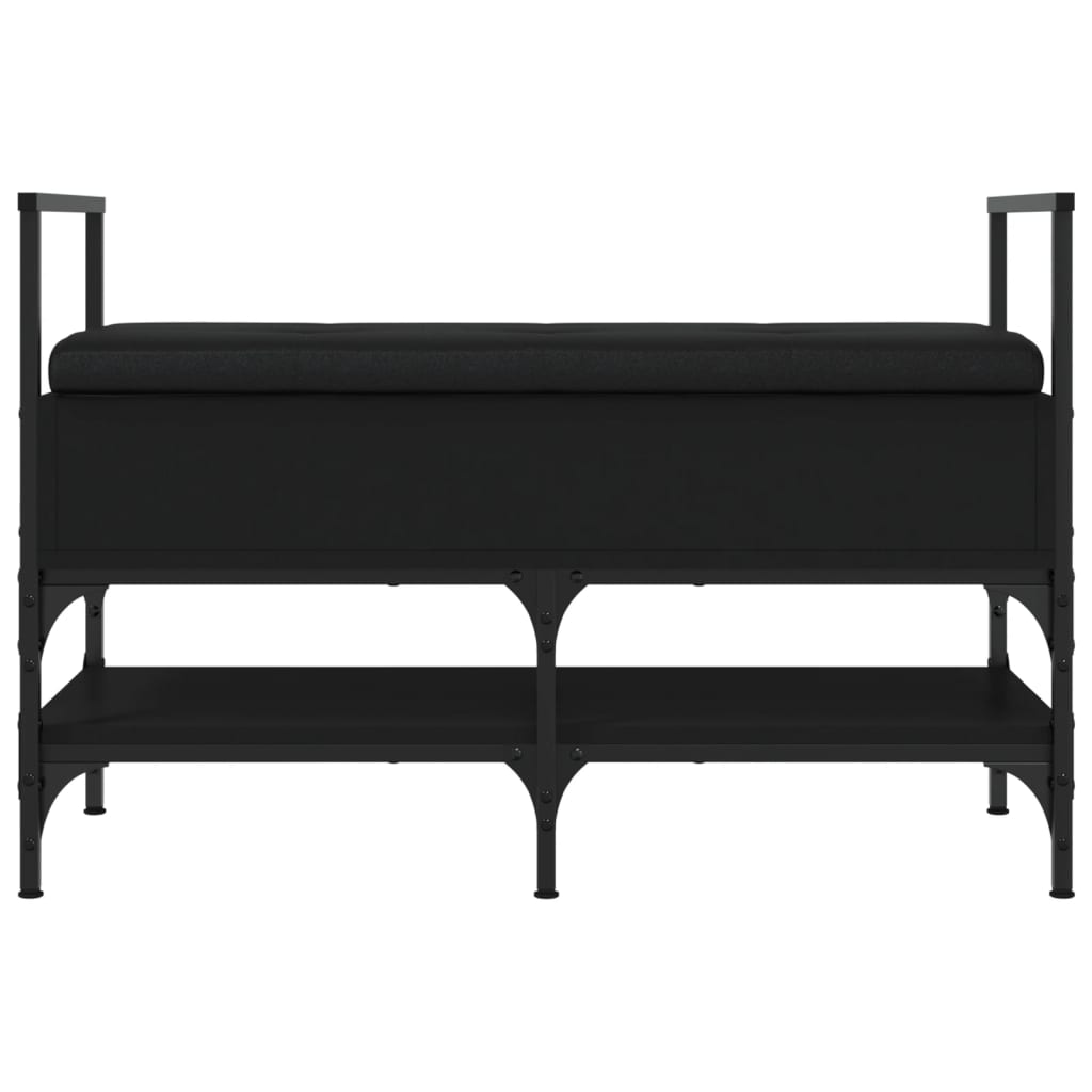 Shoe Bench Black 85.5x42x57.5 cm Wood Material