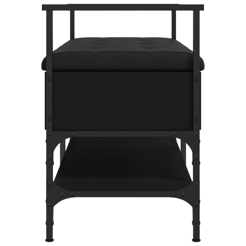 Shoe Bench Black 85.5x42x57.5 cm Wood Material