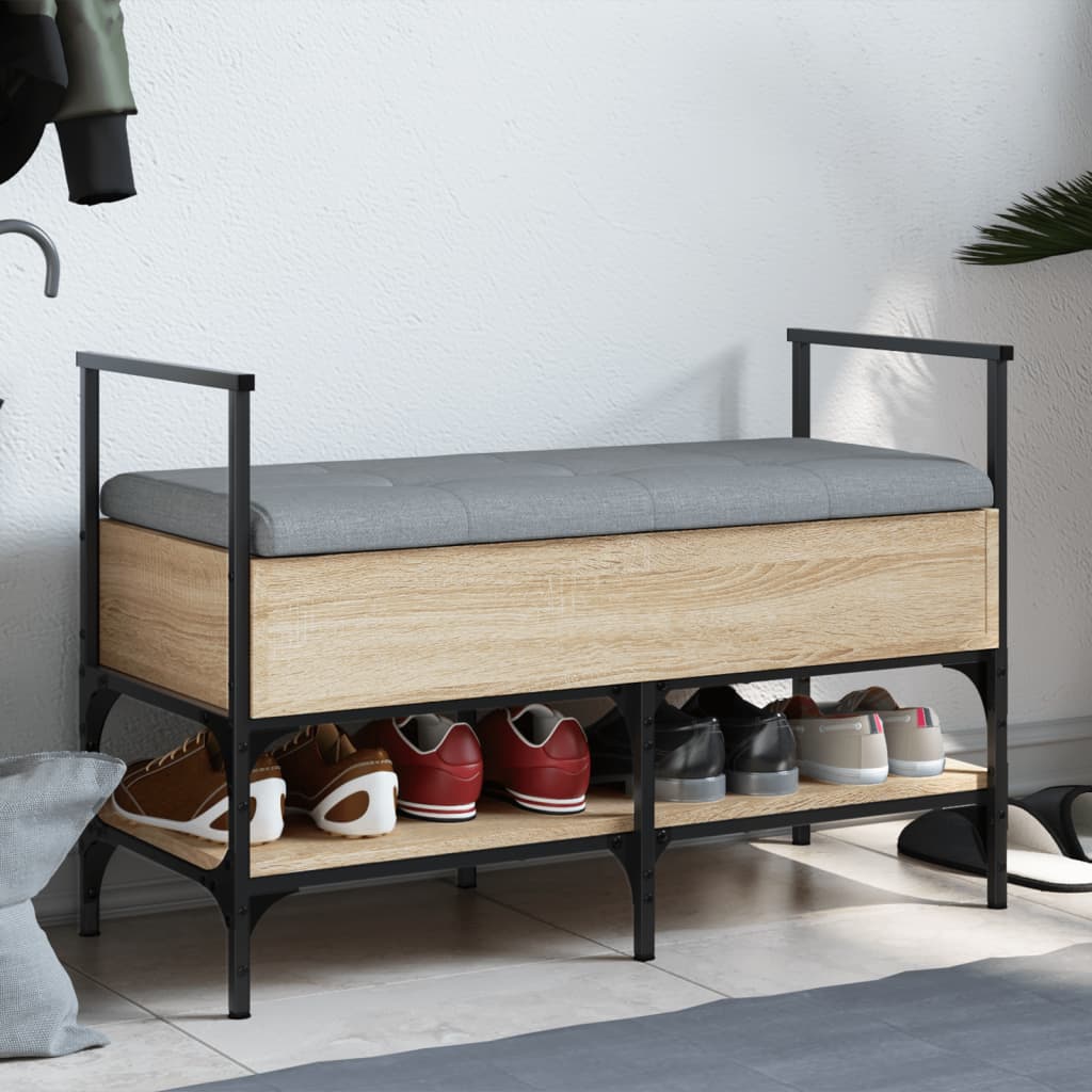 Schuhbank Sonoma-Eiche 85,5x42x57,5 cm Holzwerkstoff