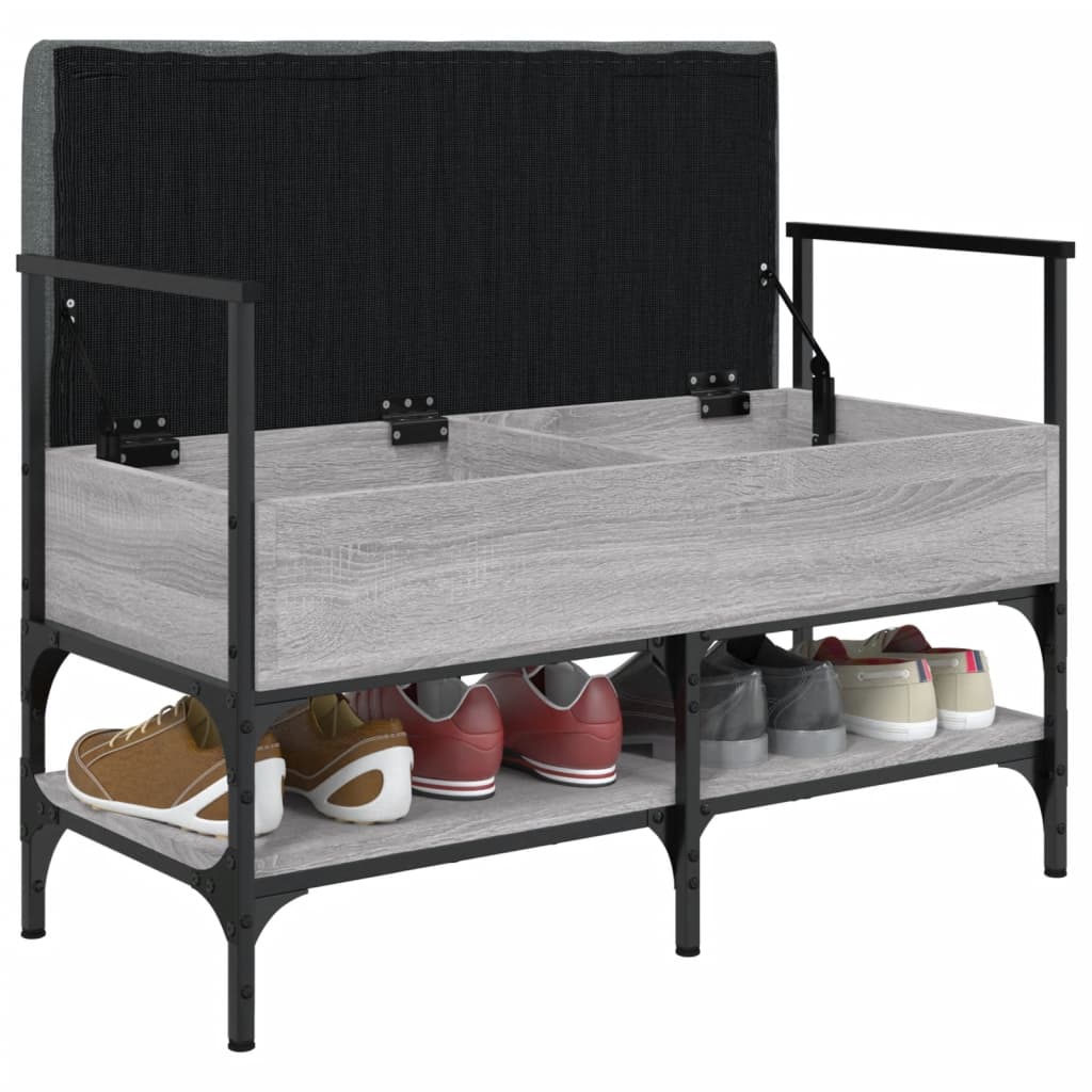 Shoe Bench Grey Sonoma 85.5x42x57.5 cm Wood Material