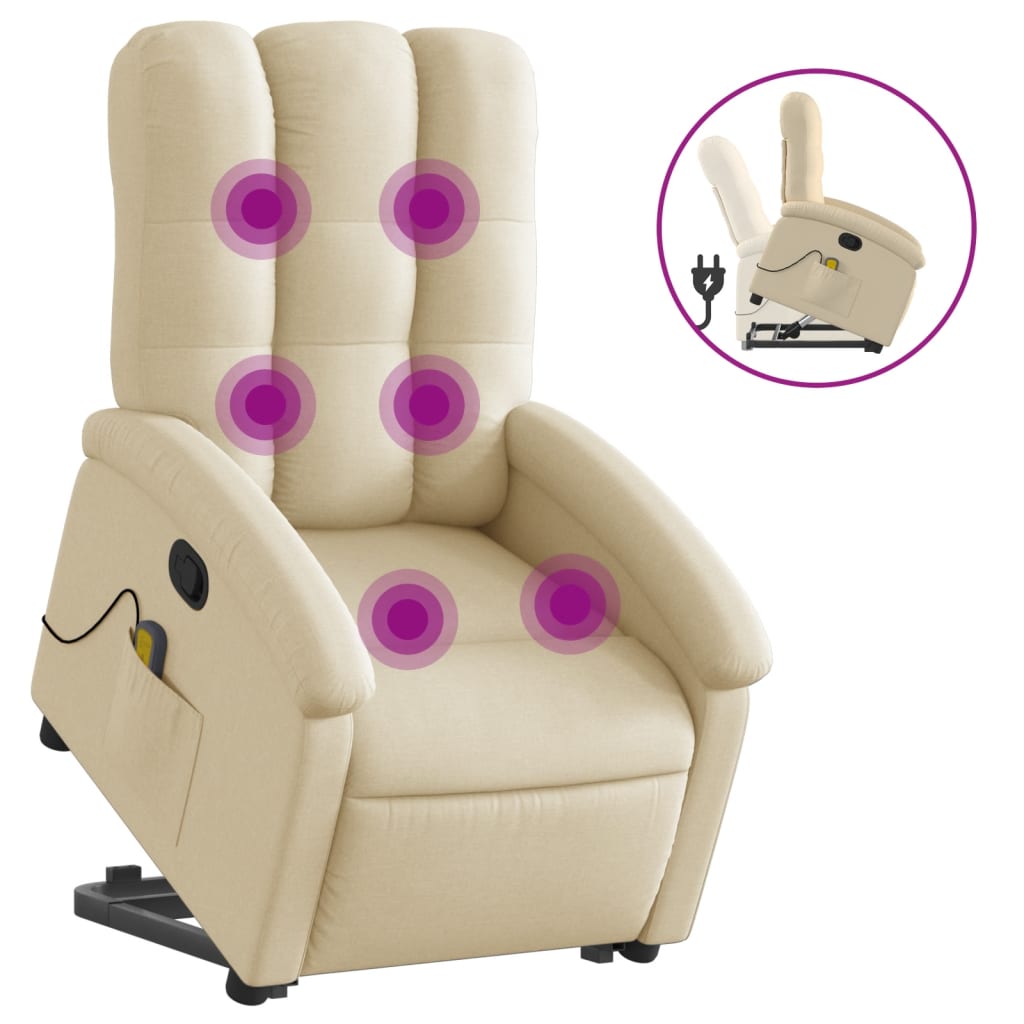 Massage chair with stand-up aid cream fabric