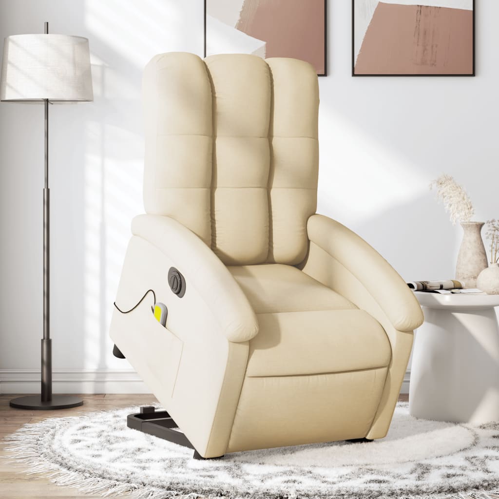 Electric massage chair with stand-up aid cream fabric