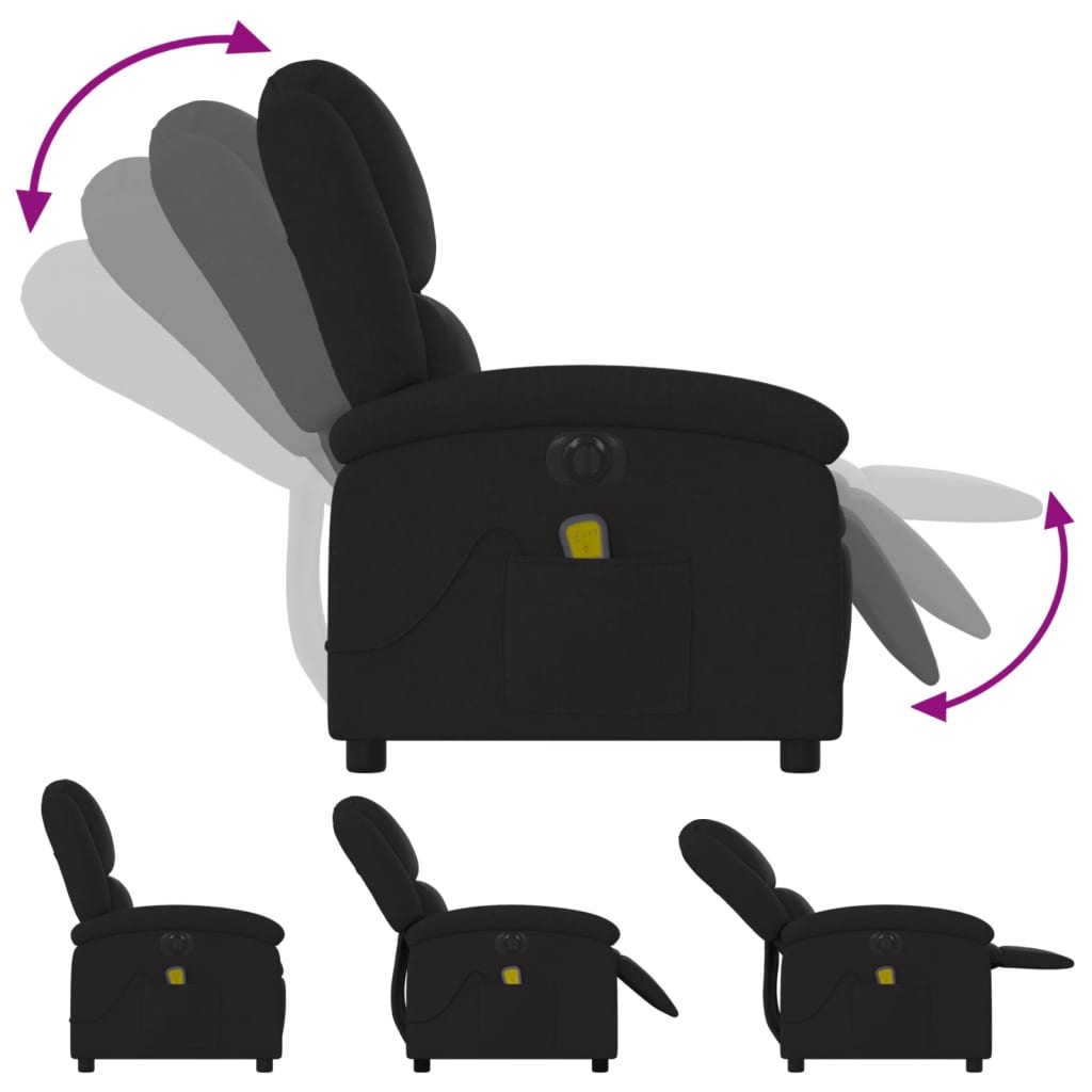 Electric Massage Chair Black Fabric