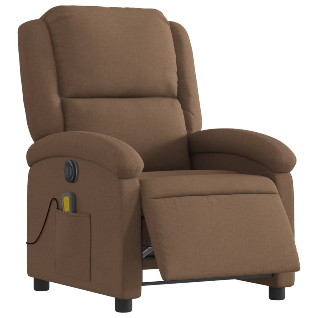 Electric Massage Chair Brown Fabric