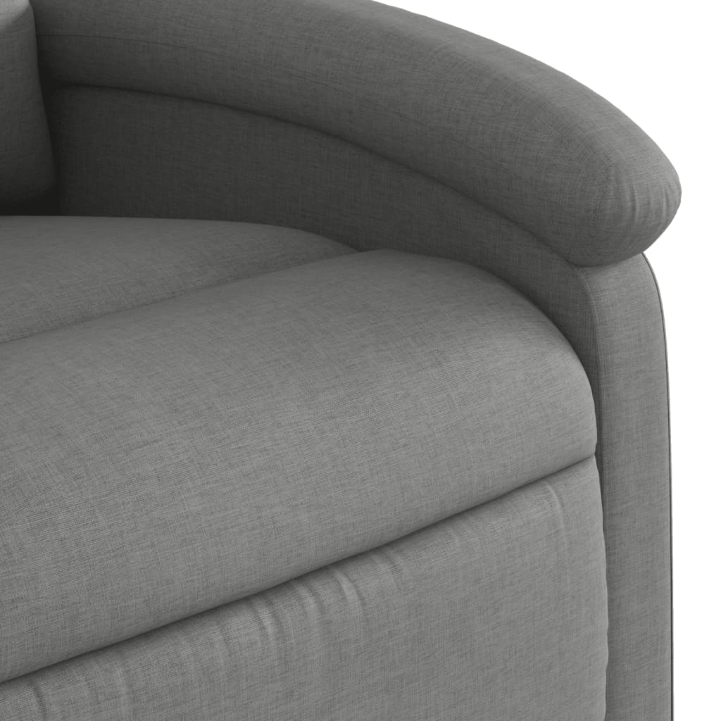Massage chair with stand-up aid dark grey fabric