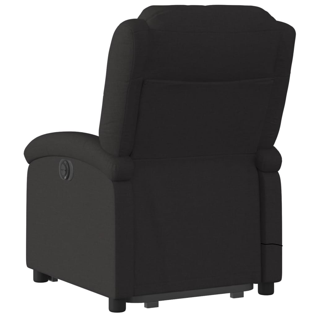 Massage chair with stand-up aid black fabric