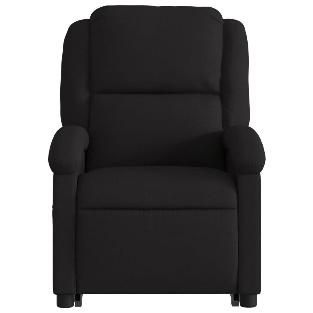 Massage chair with stand-up aid black fabric