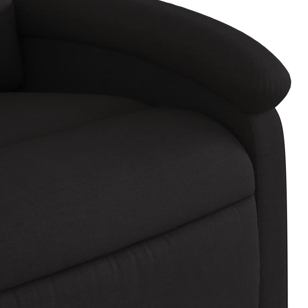 Massage chair with stand-up aid black fabric