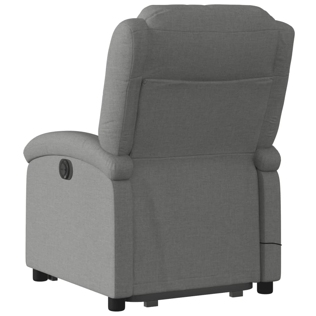 Electric massage chair with stand-up aid dark grey fabric