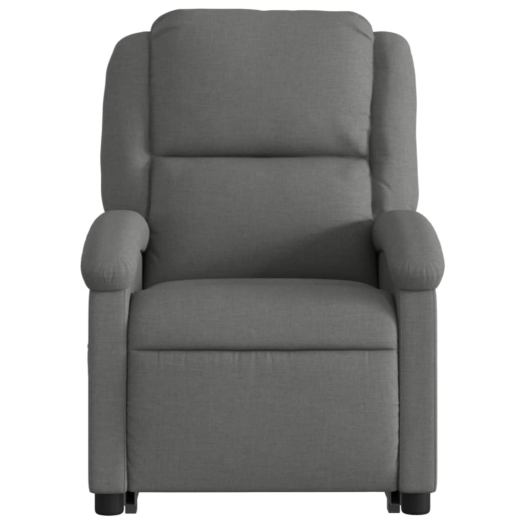 Electric massage chair with stand-up aid dark grey fabric