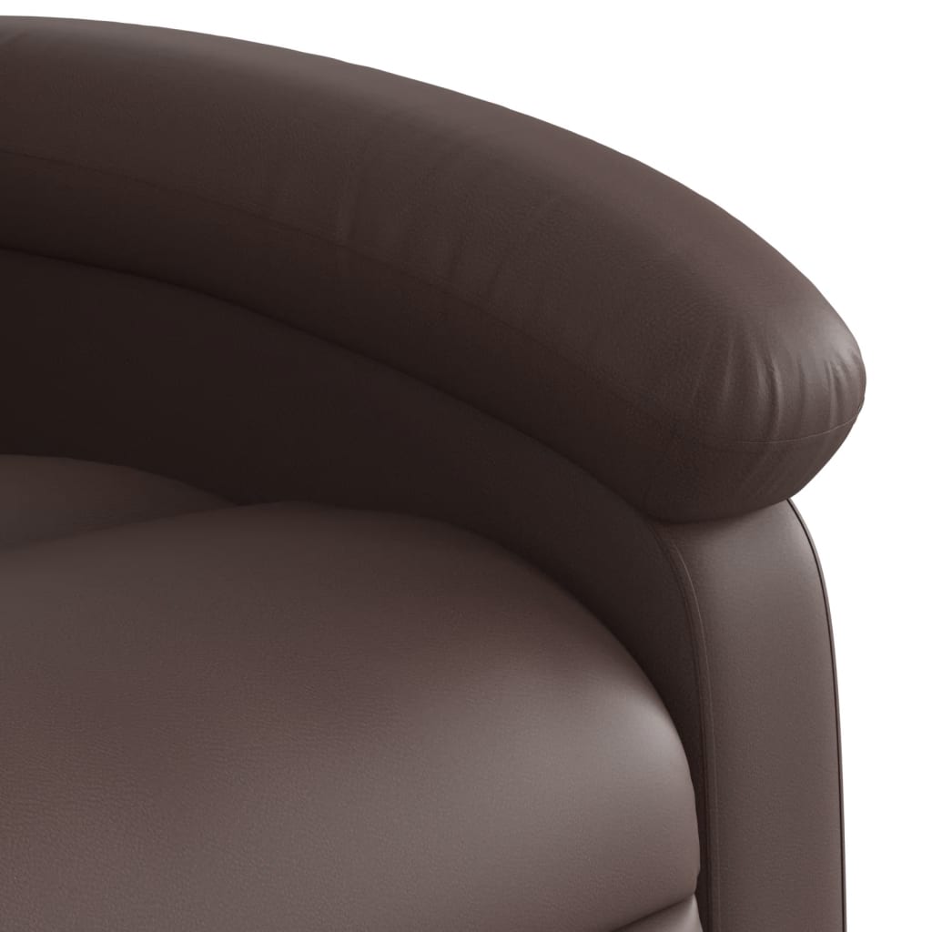 Electric recliner chair brown imitation leather