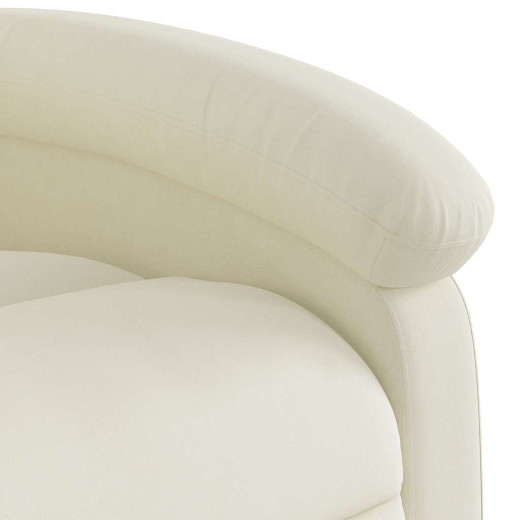 Massagesessel mit Aufstehhilfe Creme Samt