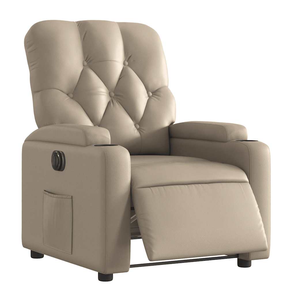Relaxsessel Elektrisch Cappuccino-Braun Kunstleder