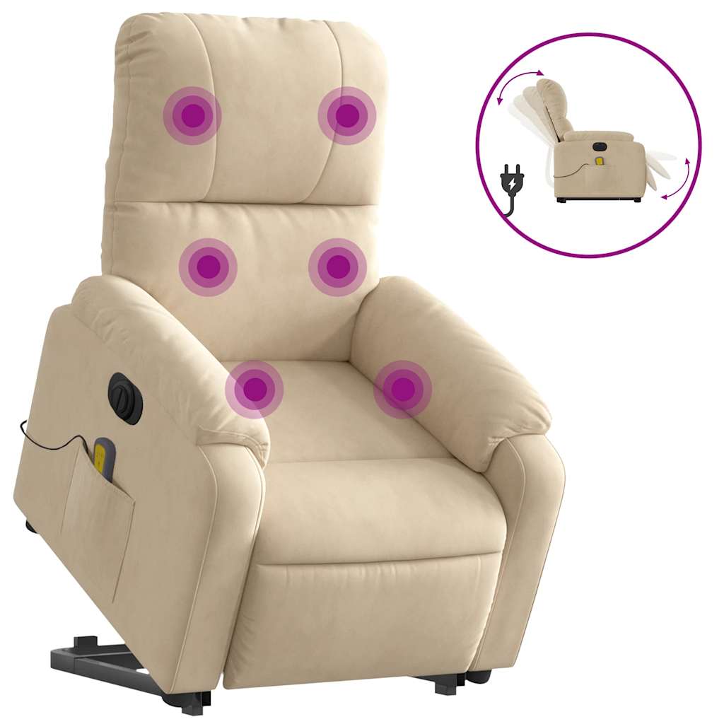 Massage chair stand-up aid electric cream microfiber fabric