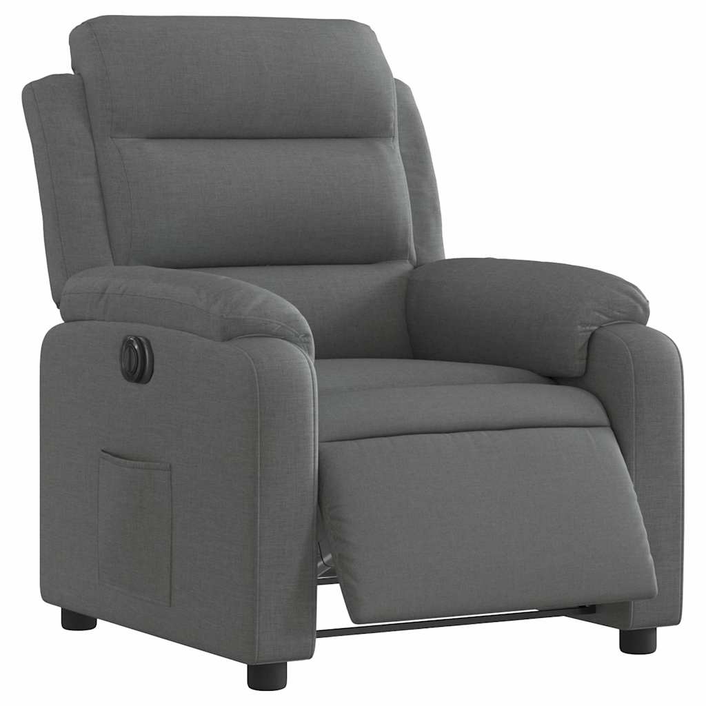 Relaxsessel Elektrisch Dunkelgrau Stoff