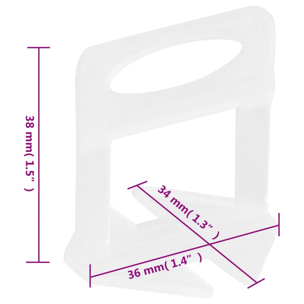 Tile leveling clips 2500 pcs. 1 mm