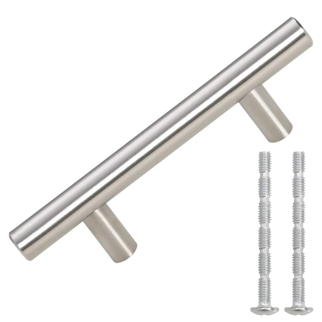 Möbelgriffe 10 Stk. Silbern 64 mm Edelstahl