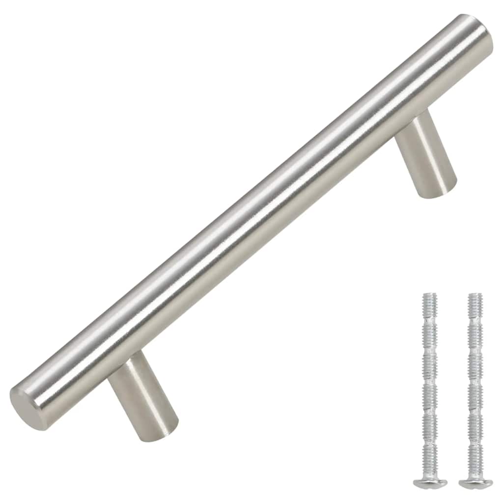 Möbelgriffe 10 Stk. Silbern 96 mm Edelstahl