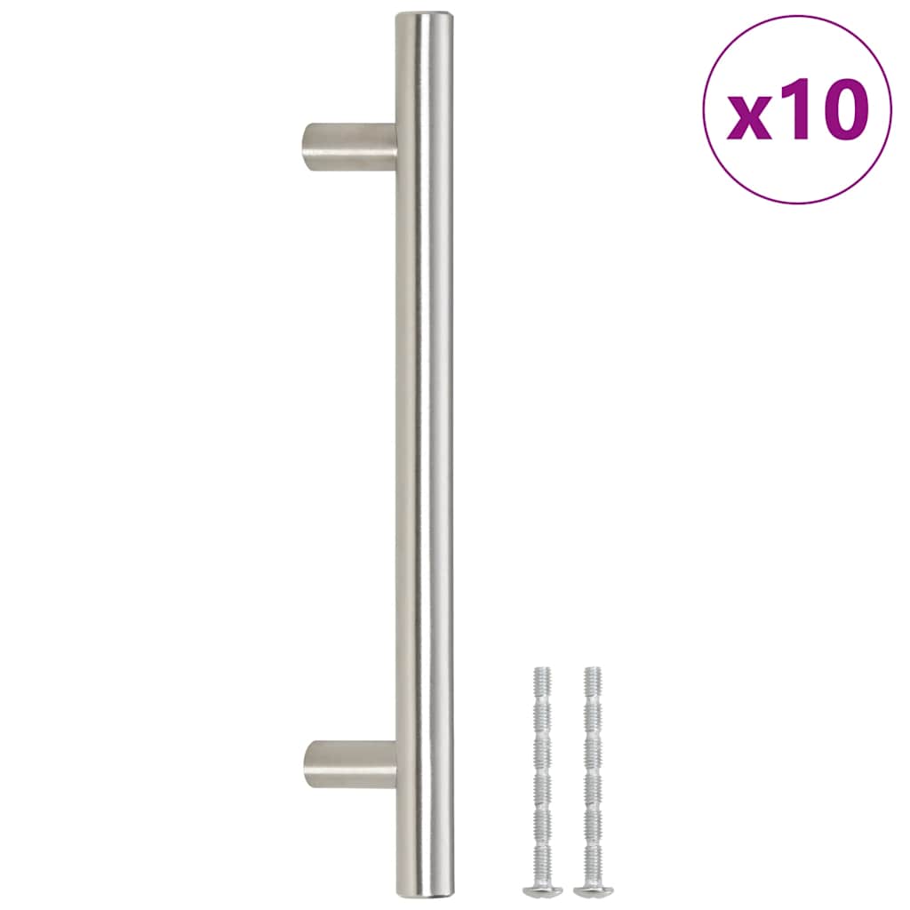 Möbelgriffe 10 Stk. Silbern 128 mm Edelstahl