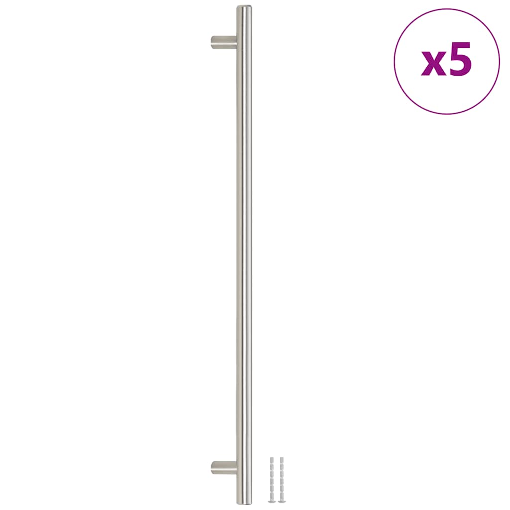Möbelgriffe 5 Stk. Silbern 480 mm Edelstahl