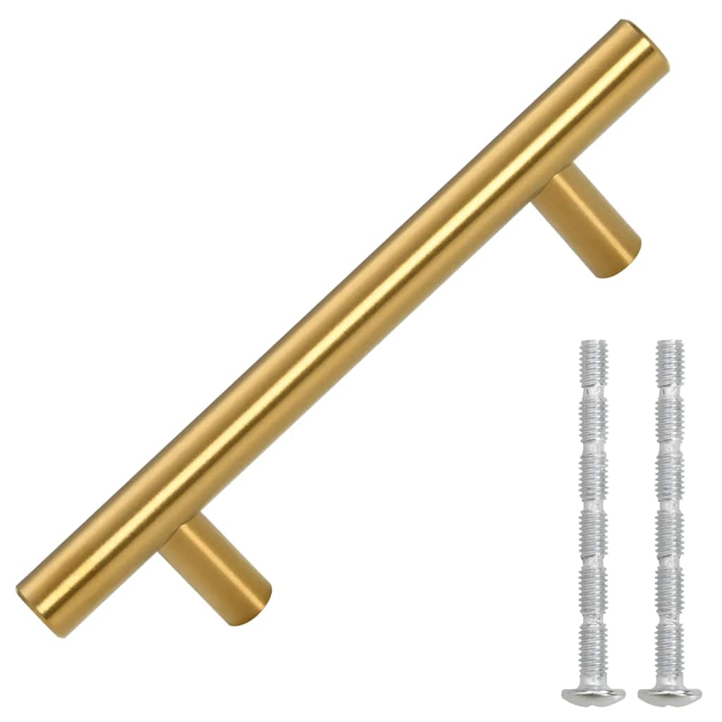Möbelgriffe 10 Stk. Golden 64 mm Edelstahl