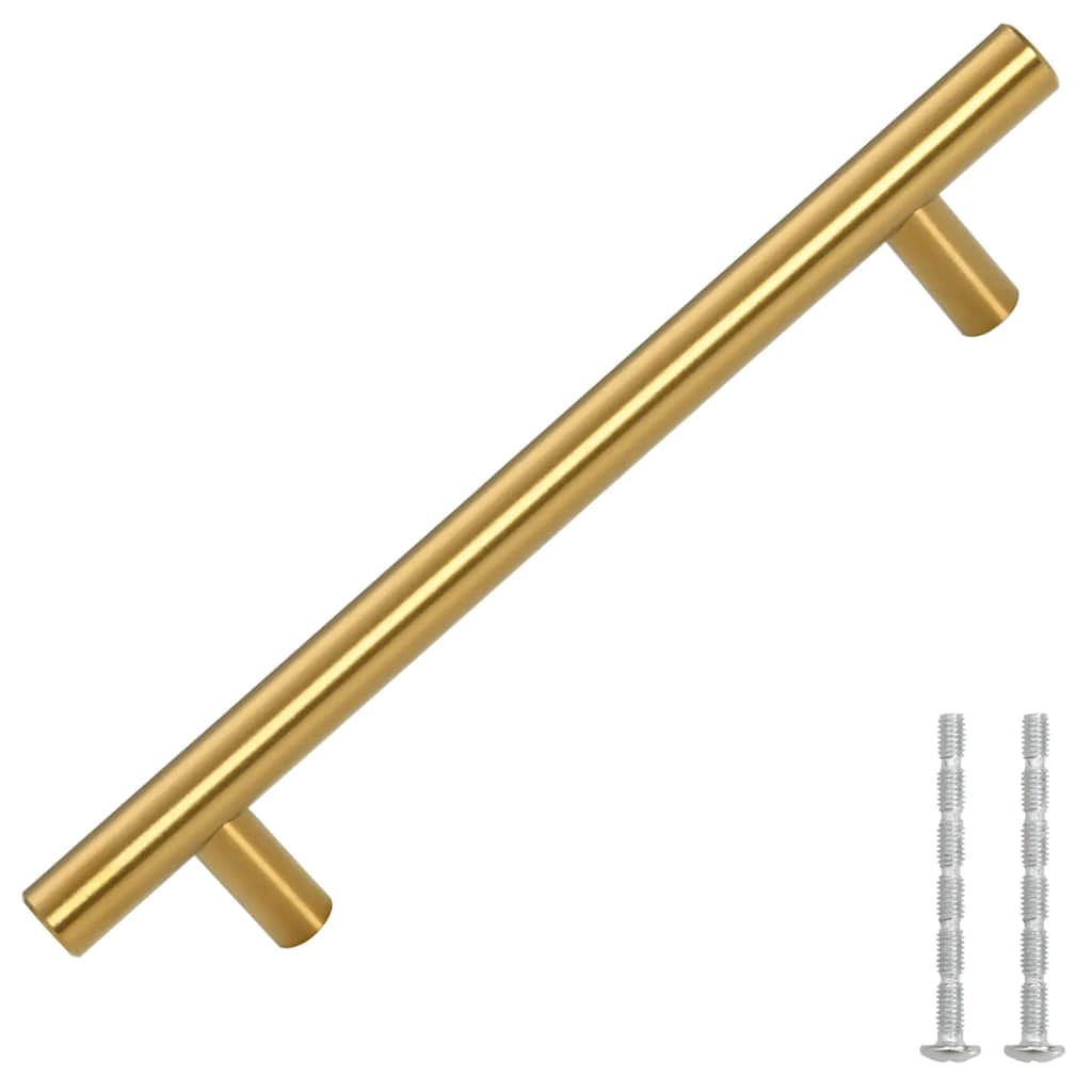 Möbelgriffe 10 Stk. Golden 128 mm Edelstahl
