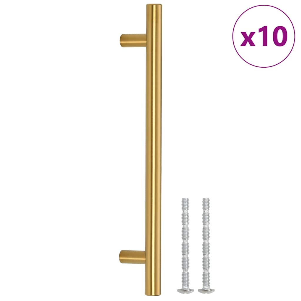 Möbelgriffe 10 Stk. Golden 160 mm Edelstahl